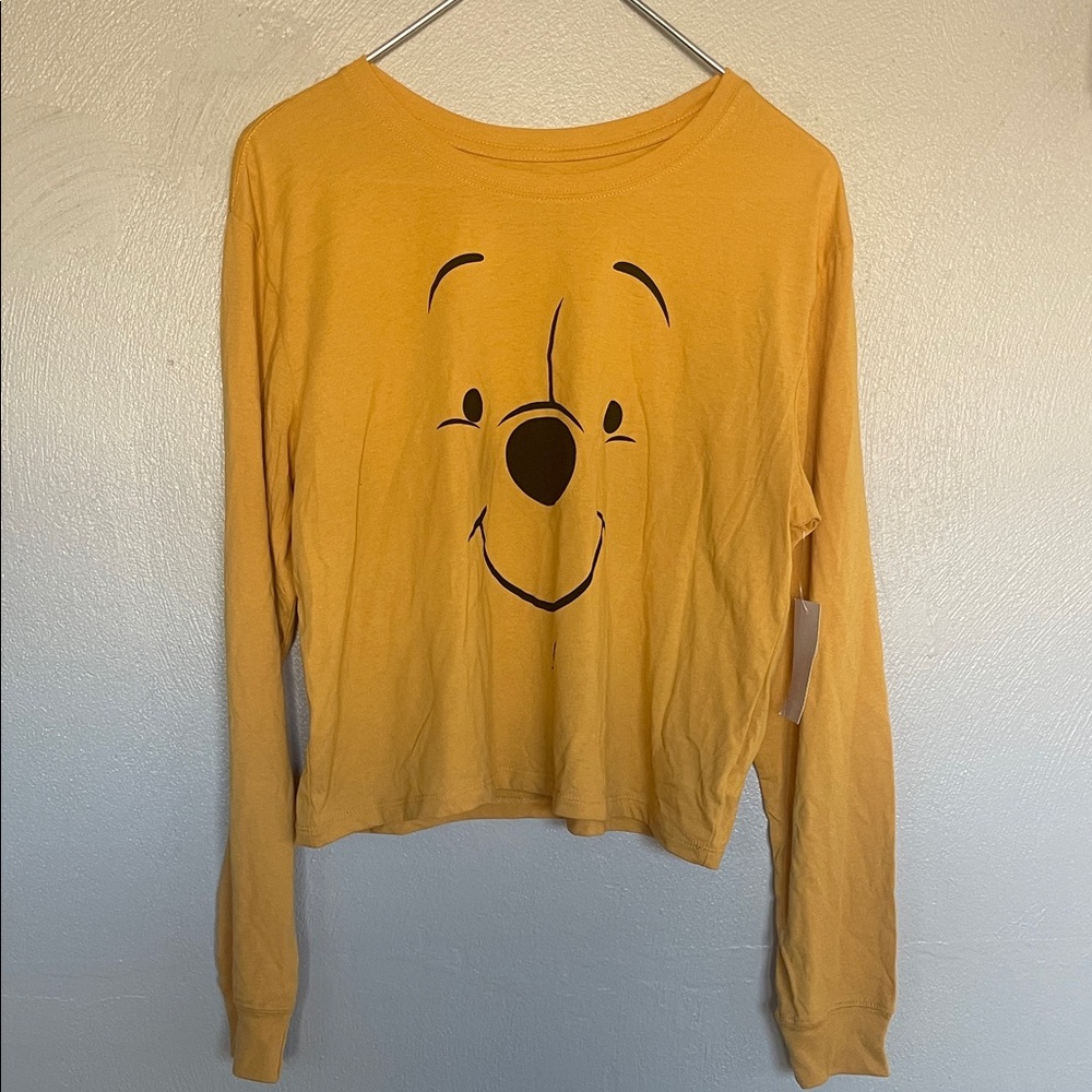 Disney Winnie the Pooh Honey Gold Long Sleeve Graphic Tee Shirt XL - Picture 1 of 4